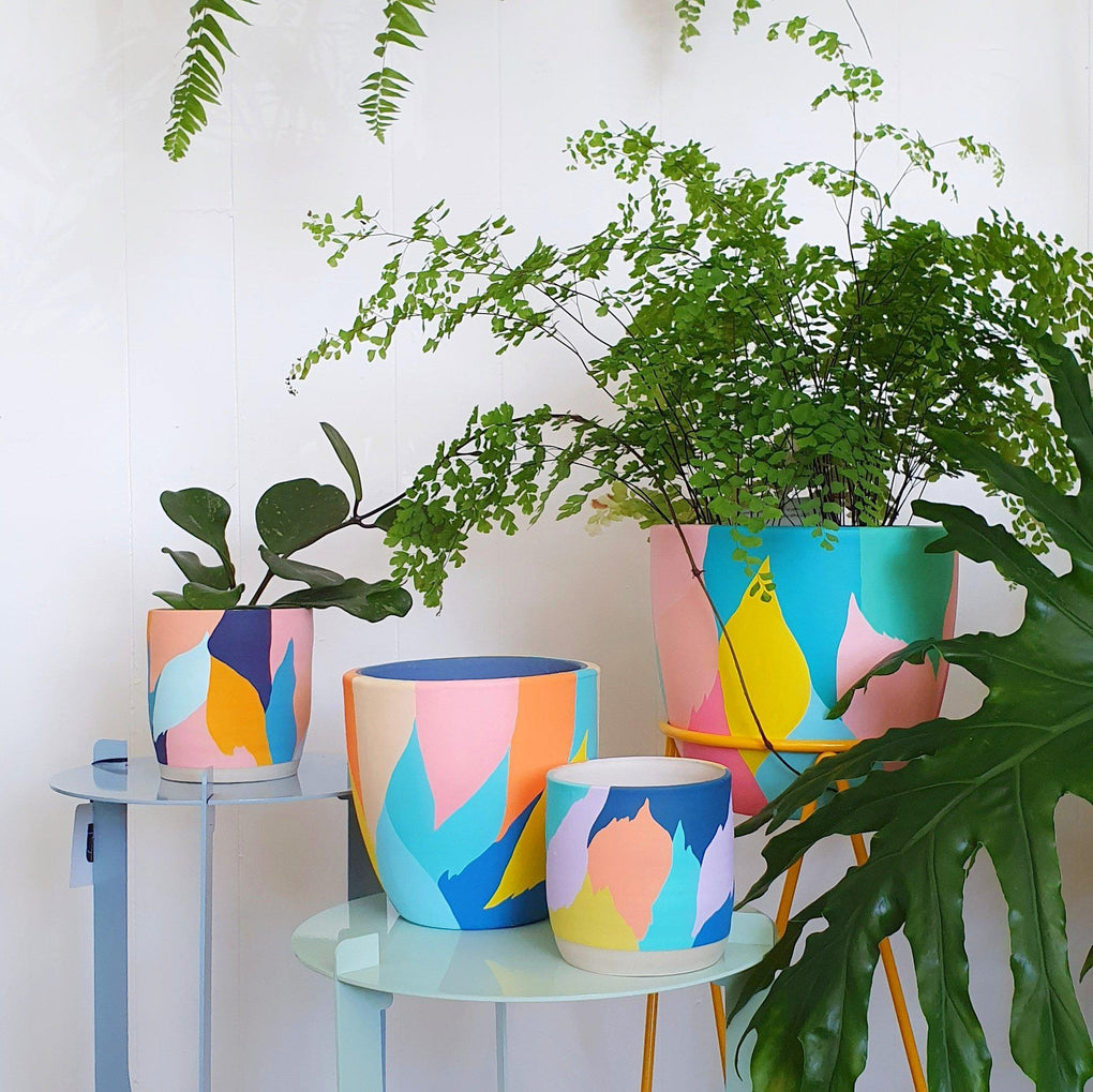 indoor plant pots melbourne Gabby Love hand painted planter - small