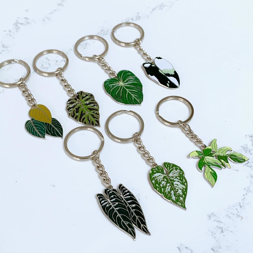 Luxe Foliage Keyring- Philodendron melanochrysum | Plantsmith Indoor ...